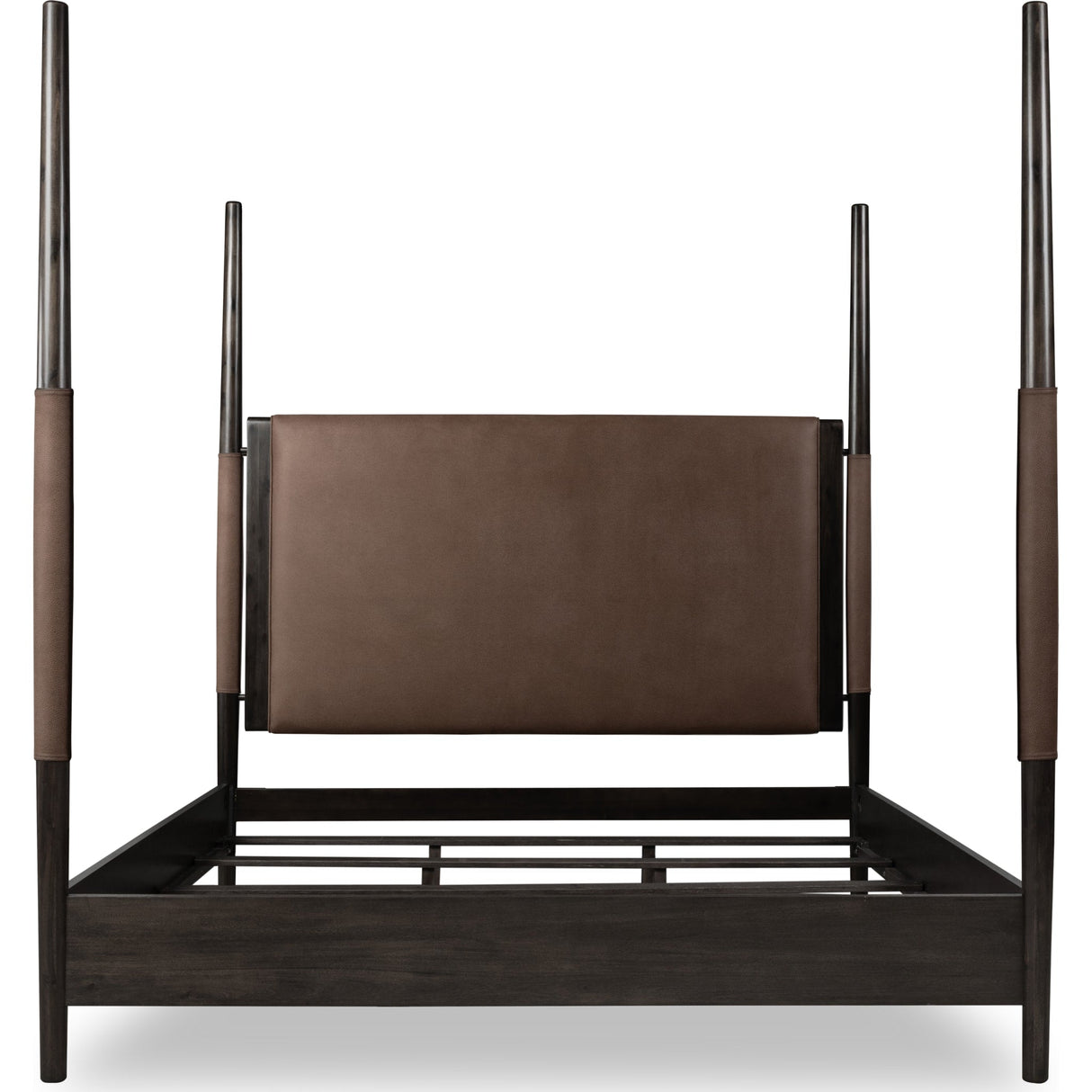 Koko Upholstered Poster Bed in Minx