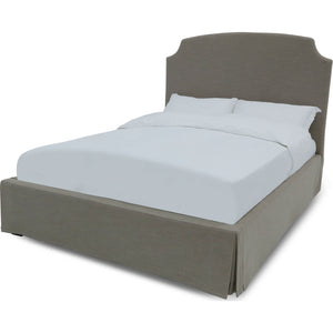 Laurel UpholsteredSkirted Panel Bed in Wheat