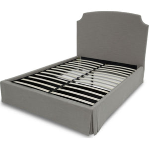 Laurel UpholsteredSkirted Storage Panel Bed in Wheat