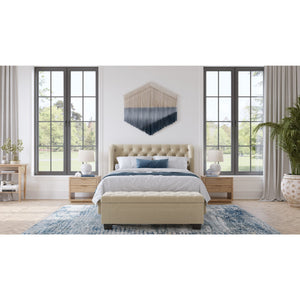 Levi Tufted Storage Bench in Toast Linen