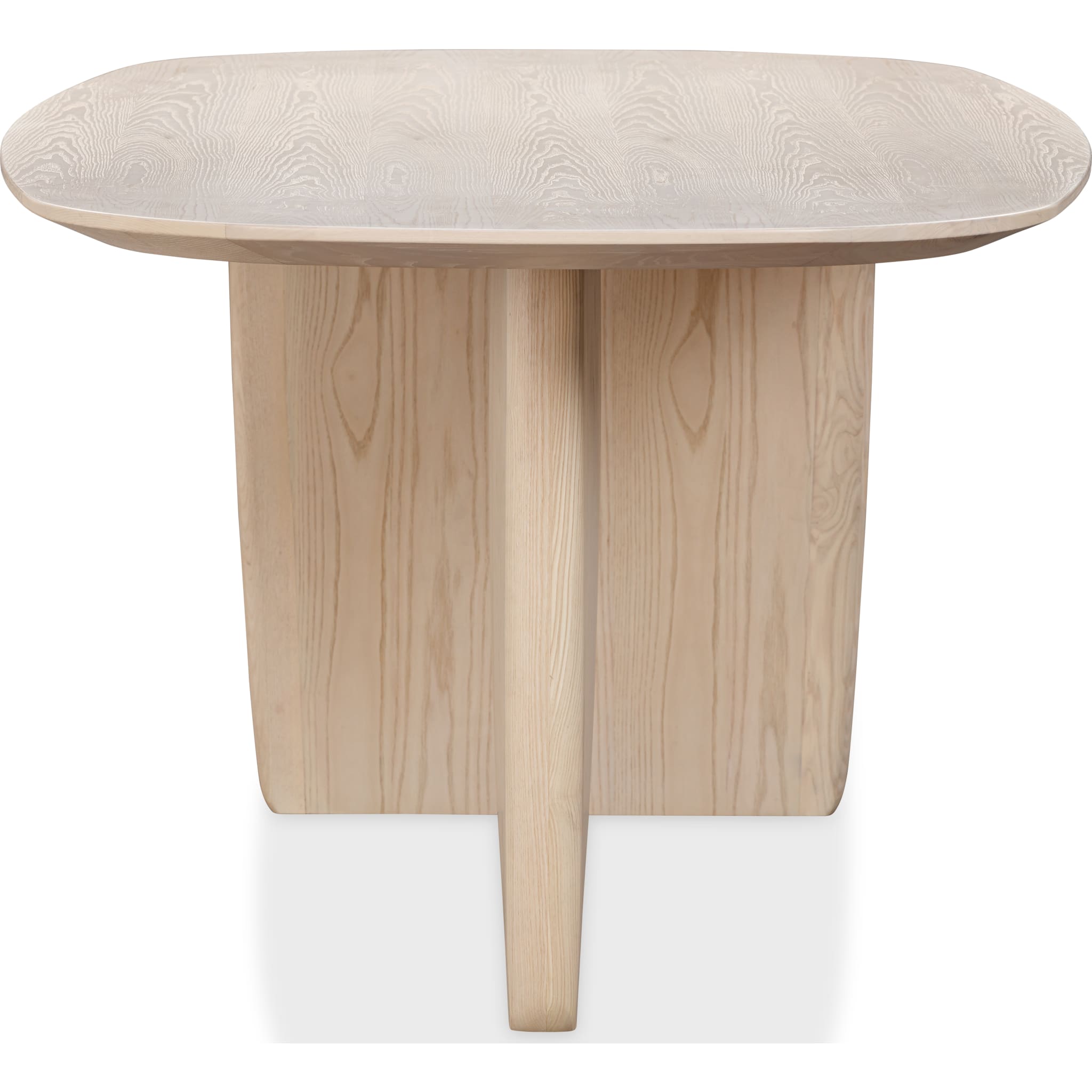 Liv Ash Wood Oval Dining Table in White Sand