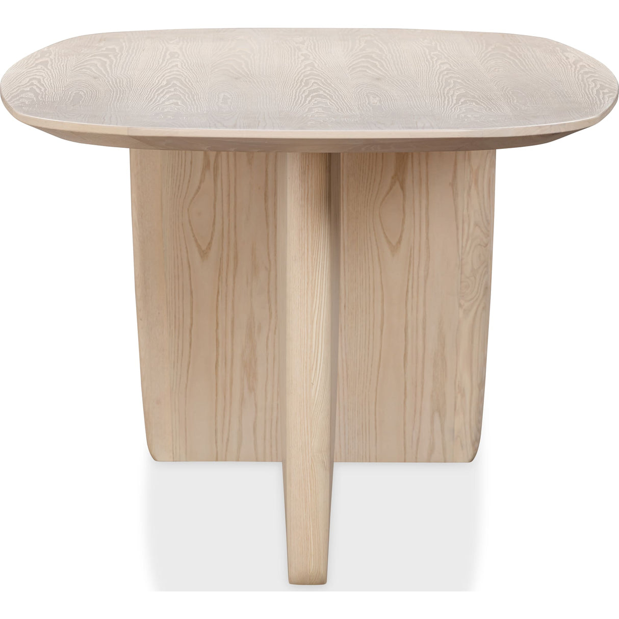 Liv Ash Wood Oval Dining Table in White Sand
