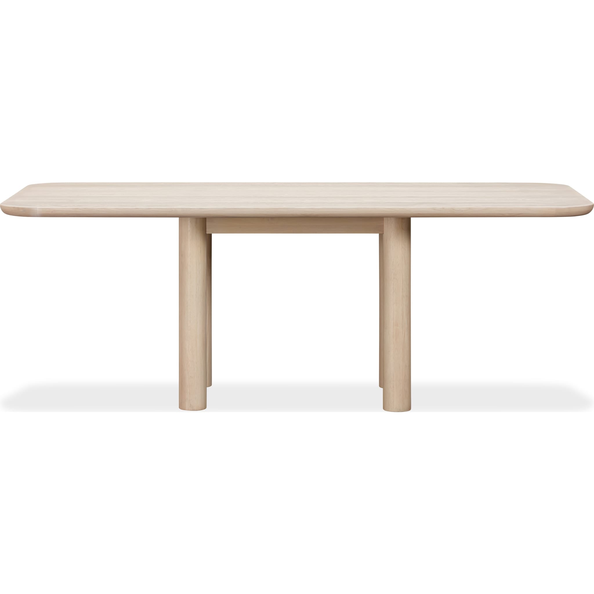 Liv Ash Wood Rectangular Dining Table in White Sand