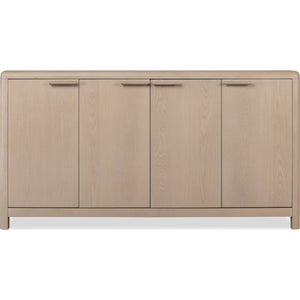 Liv Four Door Ash Wood Sideboard in White Sand