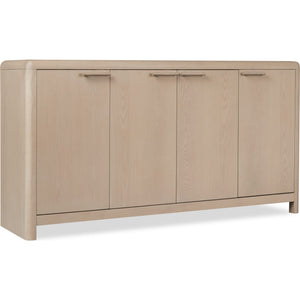Liv Four Door Ash Wood Sideboard in White Sand
