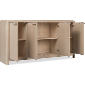 Liv Four Door Ash Wood Sideboard in White Sand