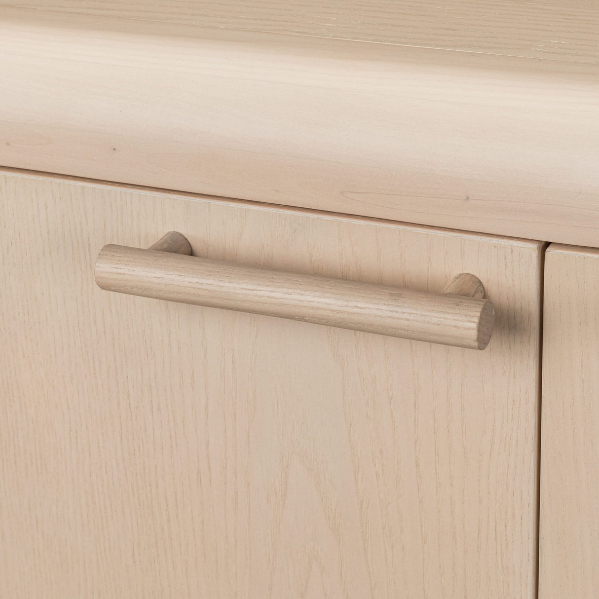 Liv Four Door Ash Wood Sideboard in White Sand