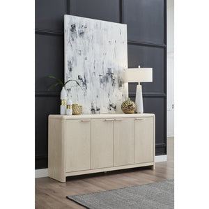 Liv Four Door Ash Wood Sideboard in White Sand