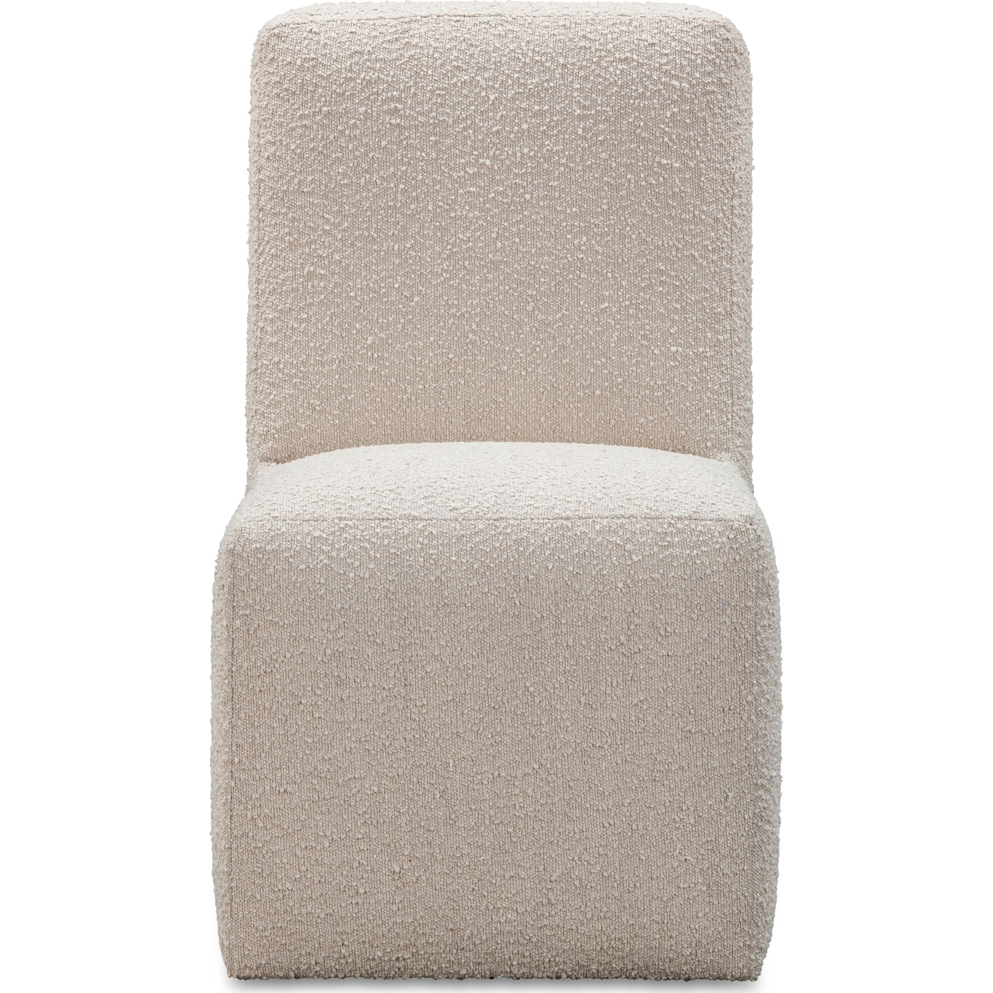 Liv Fully Upholstered Dining Chair in Brun Boucle