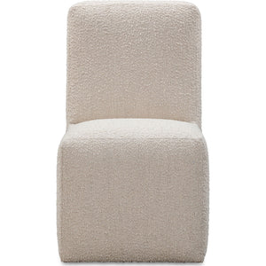 Liv Fully Upholstered Dining Chair in Brun Boucle