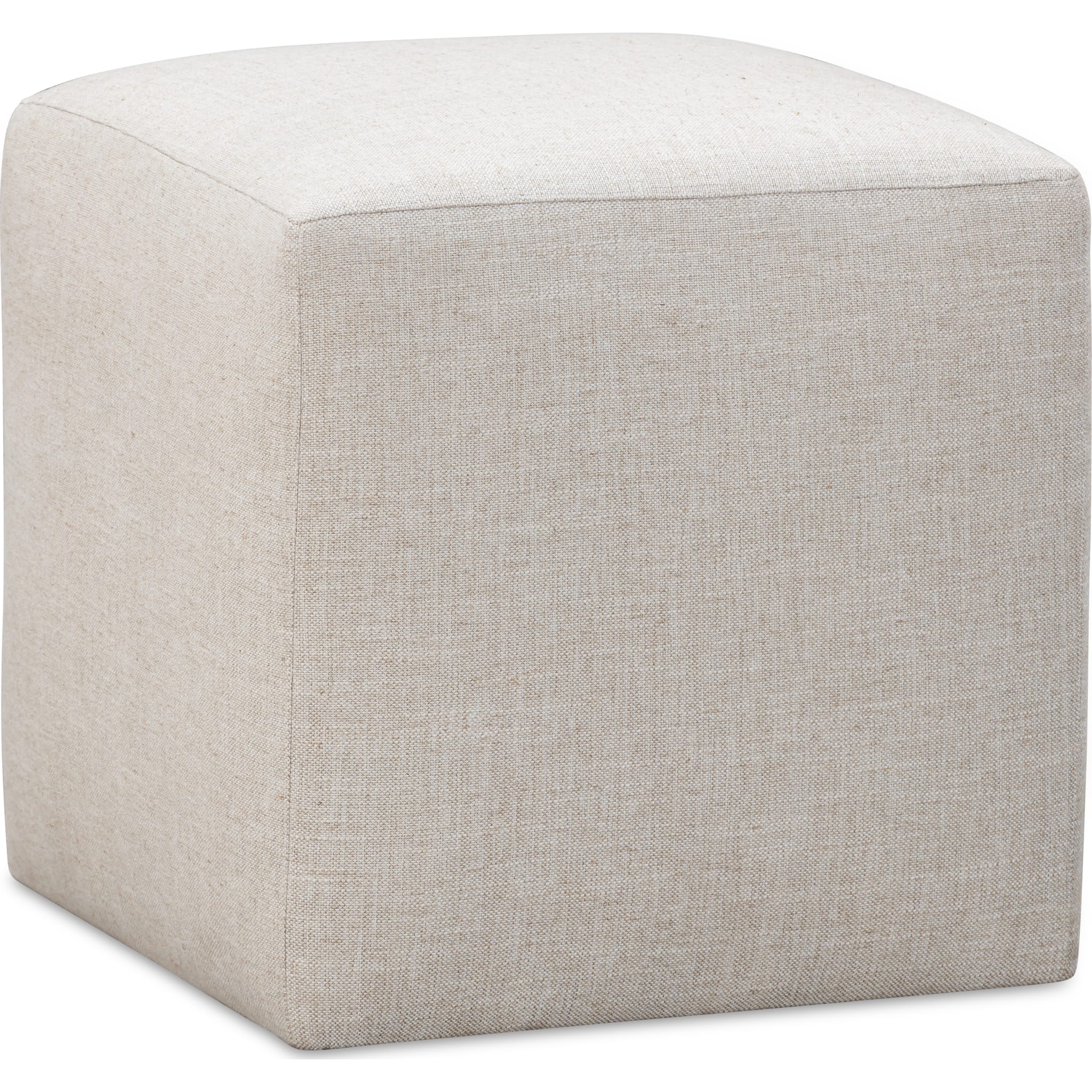 Liv Fully Upholstered Dining Ottoman in Natural Linen