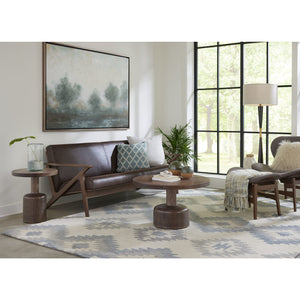 Liyana Solid Wood Round Coffee Table in Natural Tan