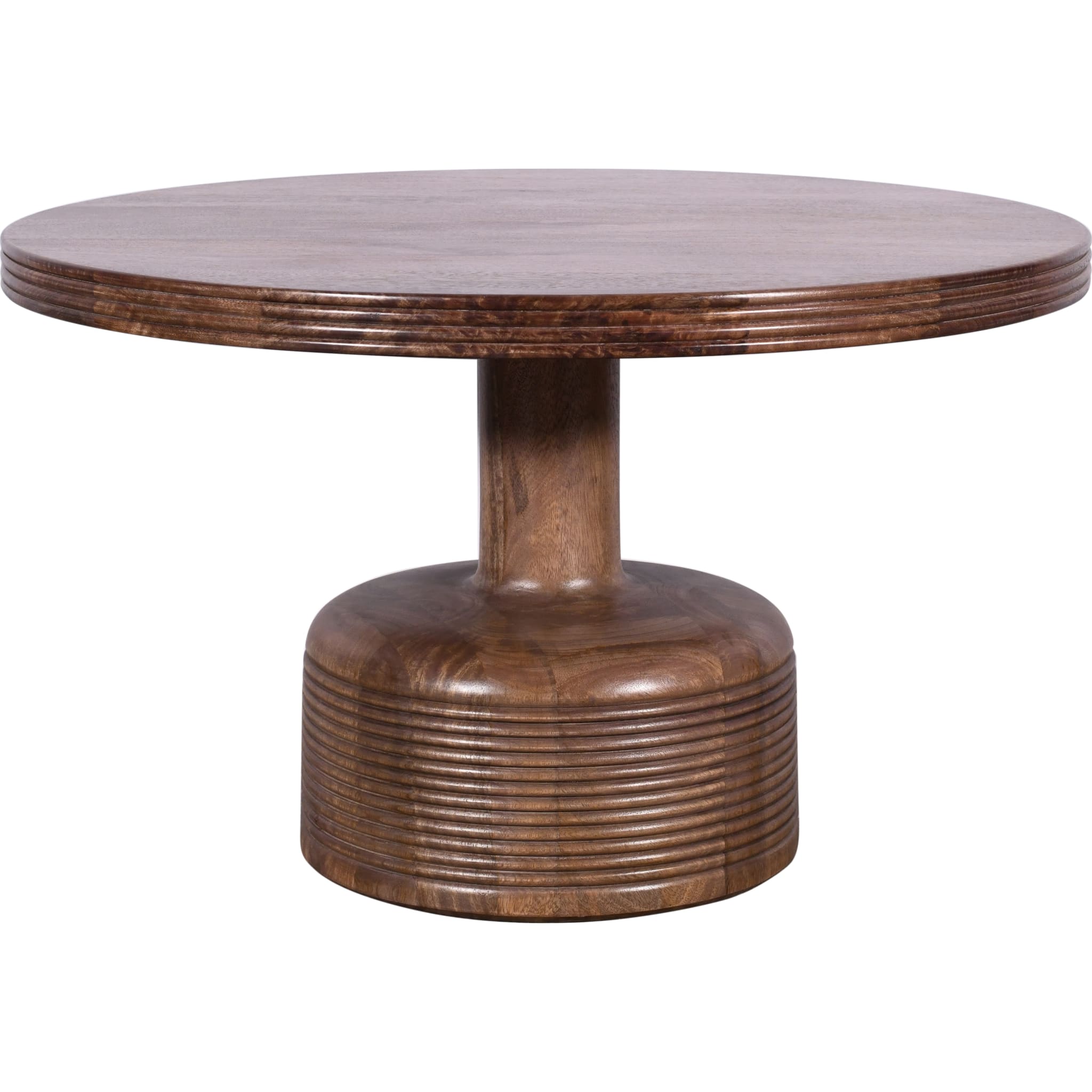 Liyana Solid Wood Round Coffee Table in Natural Tan