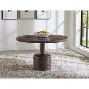 Liyana Solid Wood Round Dining Table in Natural Tan