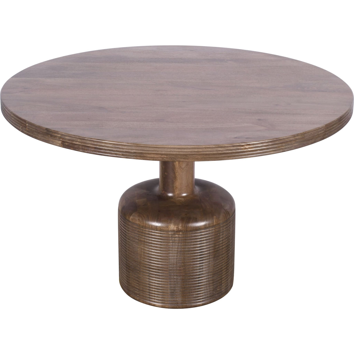 Liyana Solid Wood Round Dining Table in Natural Tan