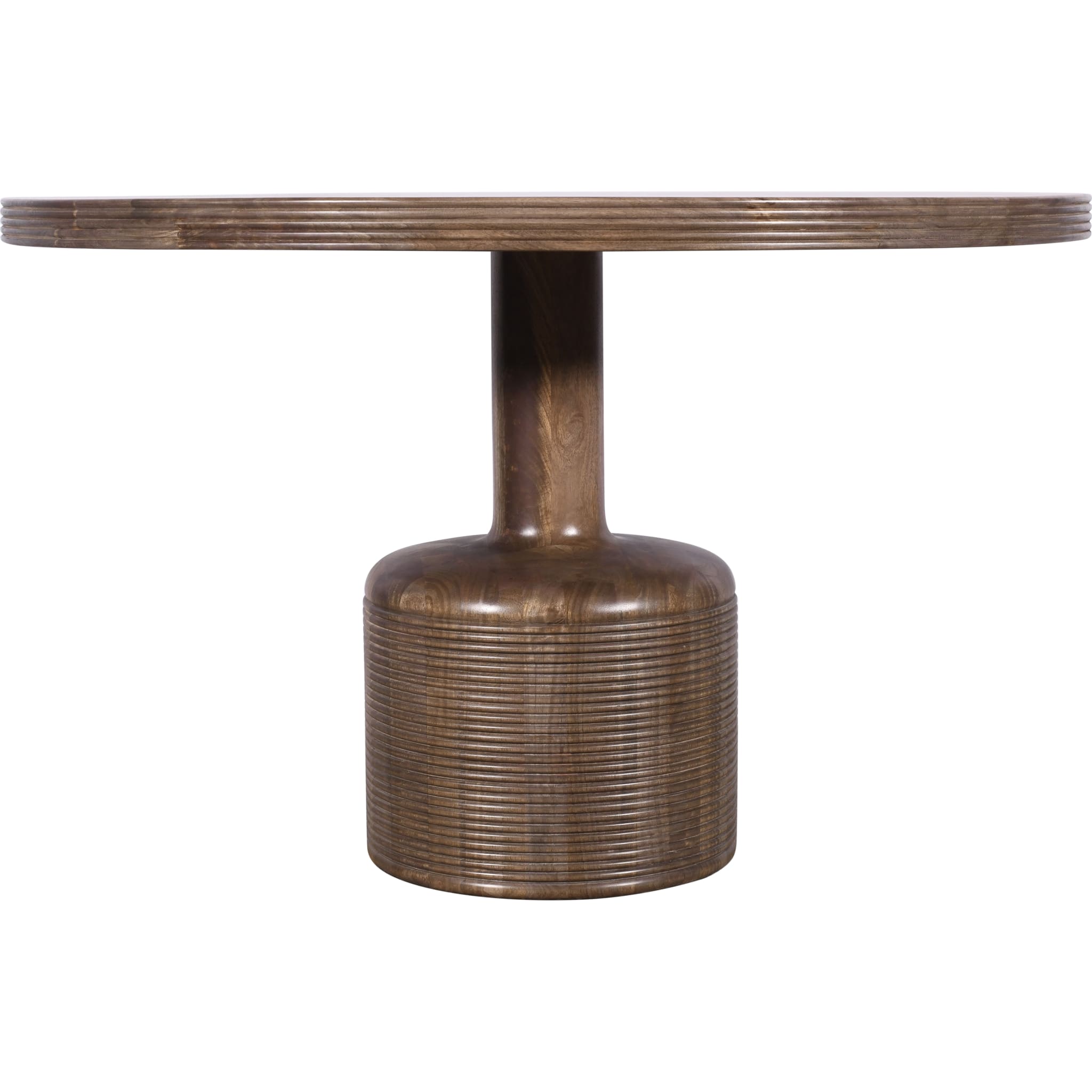 Liyana Solid Wood Round Dining Table in Natural Tan