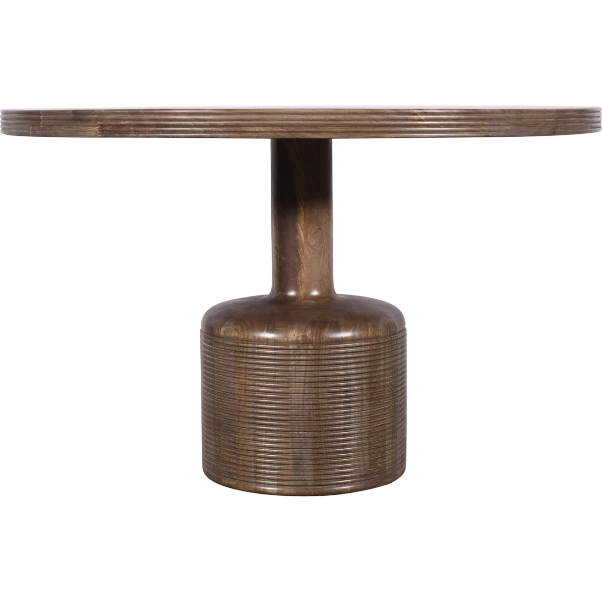 Liyana Solid Wood Round Dining Table in Natural Tan