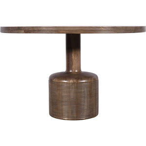 Liyana Solid Wood Round Dining Table in Natural Tan