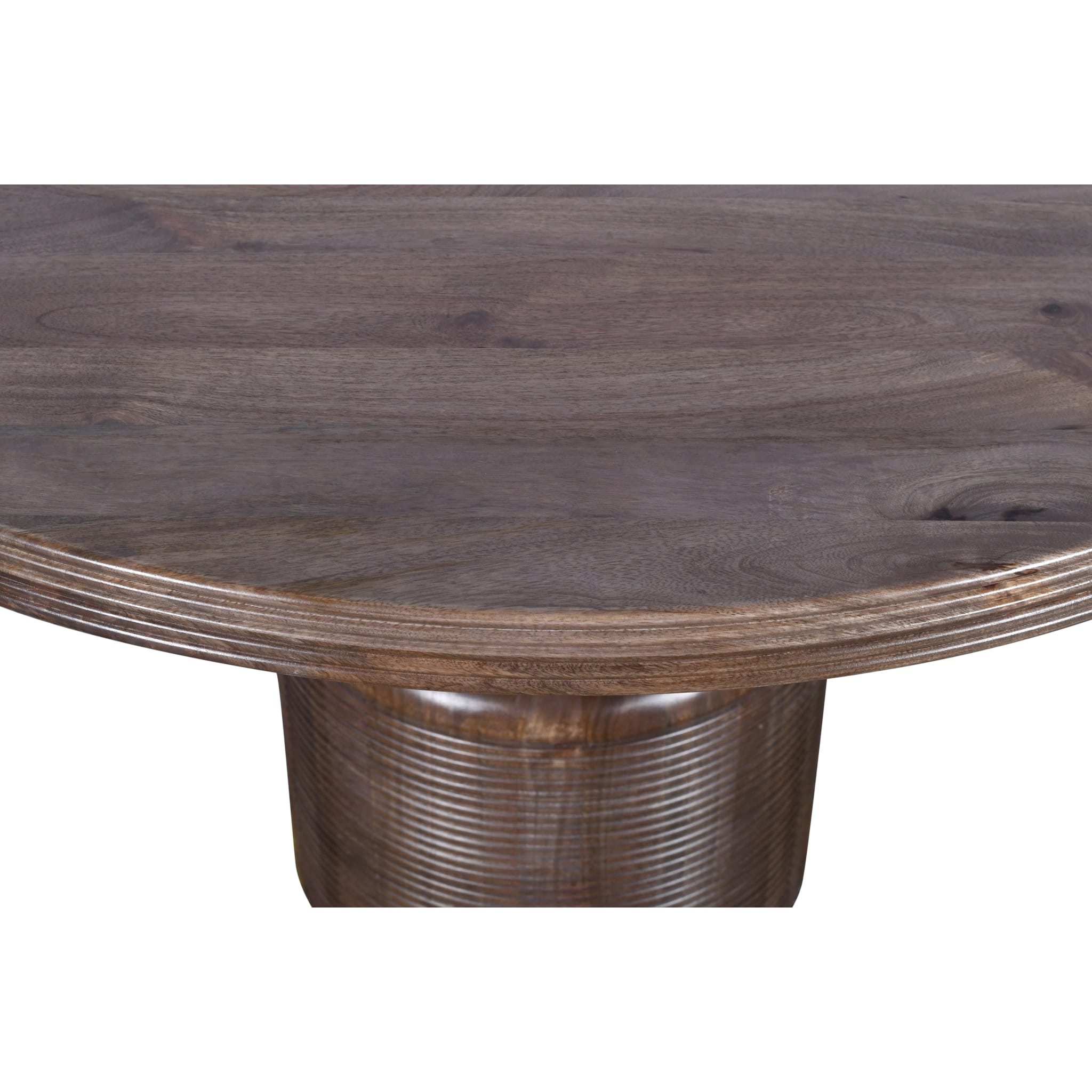 Liyana Solid Wood Round Dining Table in Natural Tan