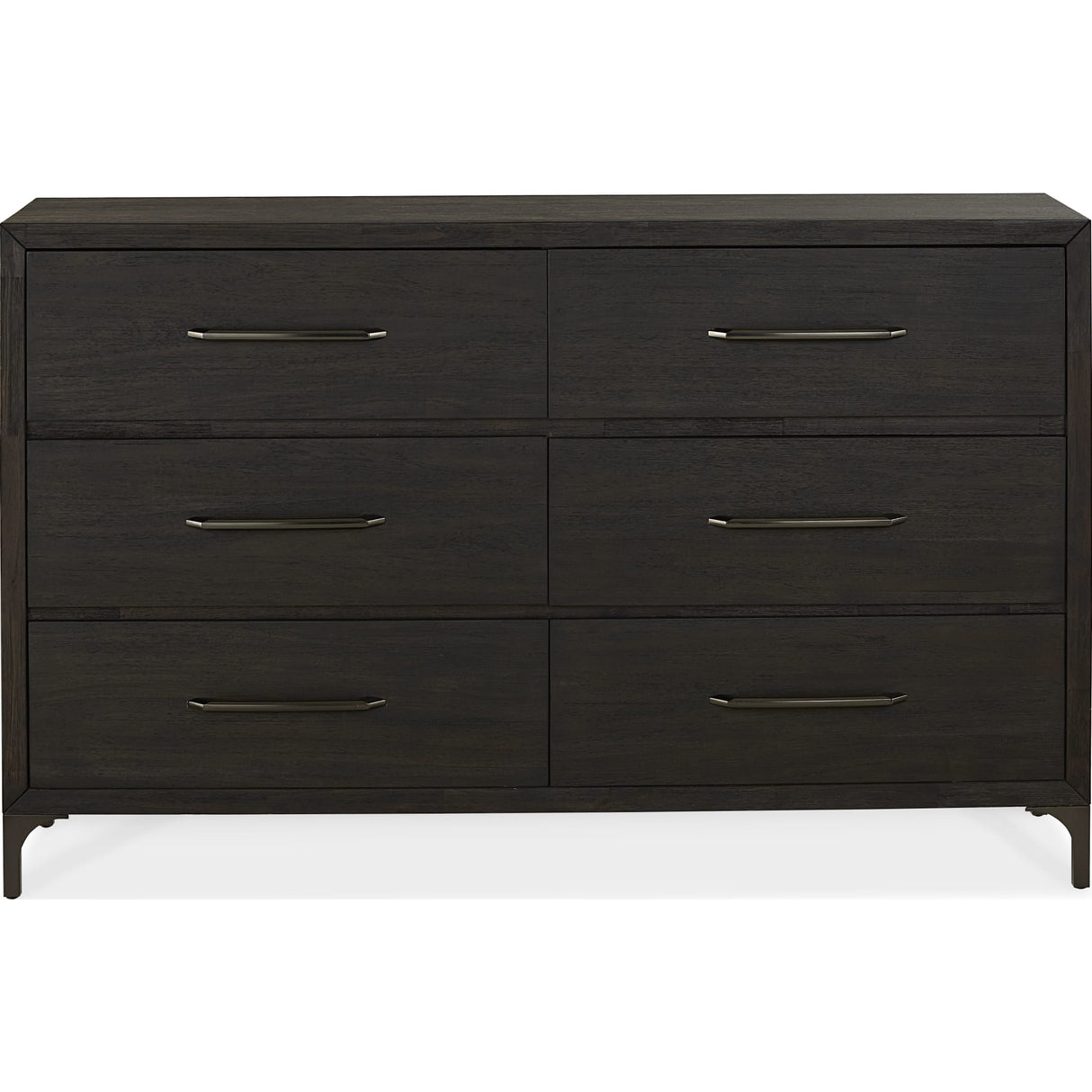Lucerne Six-Drawer Metal Leg Dresser in Vintage Coffee (2024)