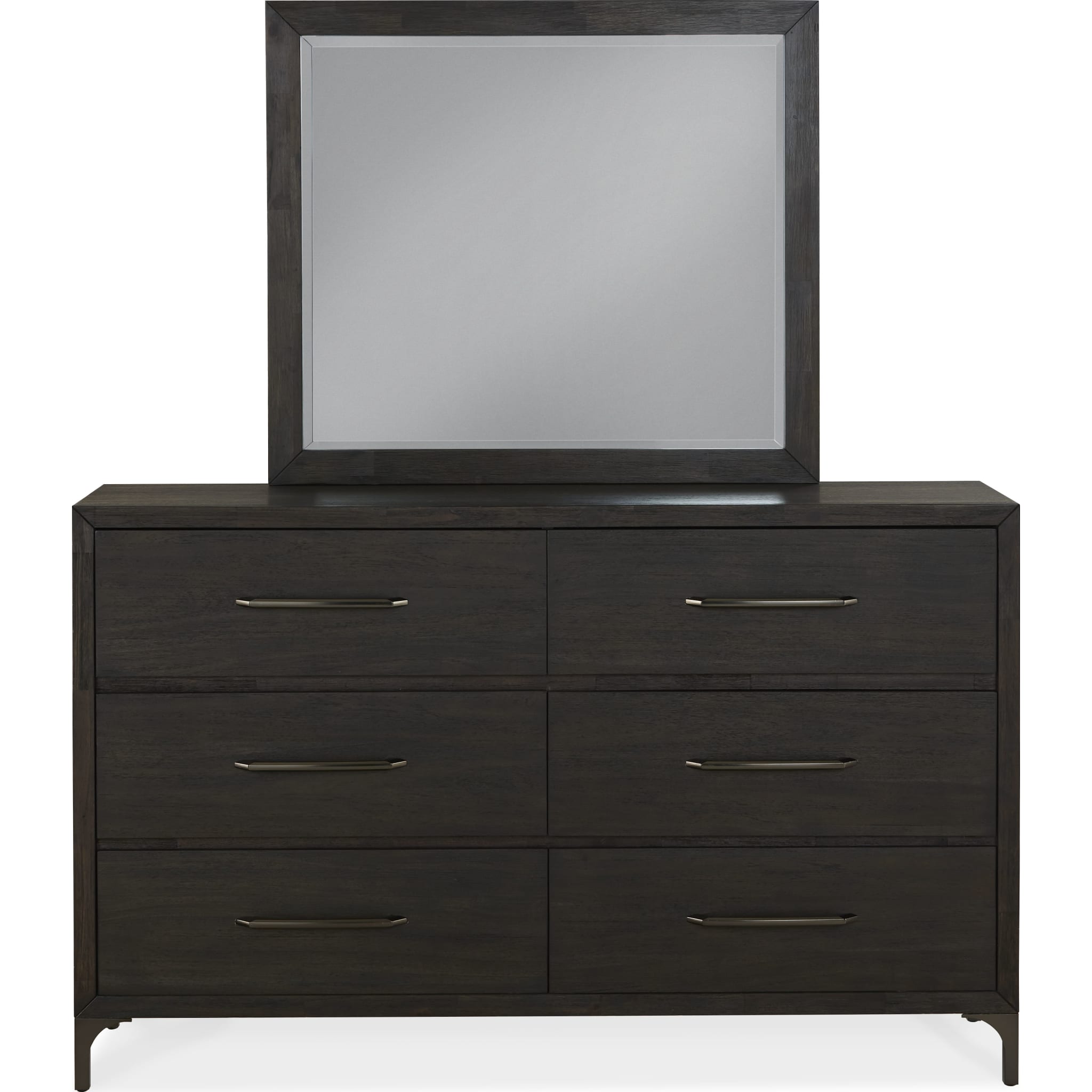 Lucerne Six-Drawer Metal Leg Dresser in Vintage Coffee (2024)