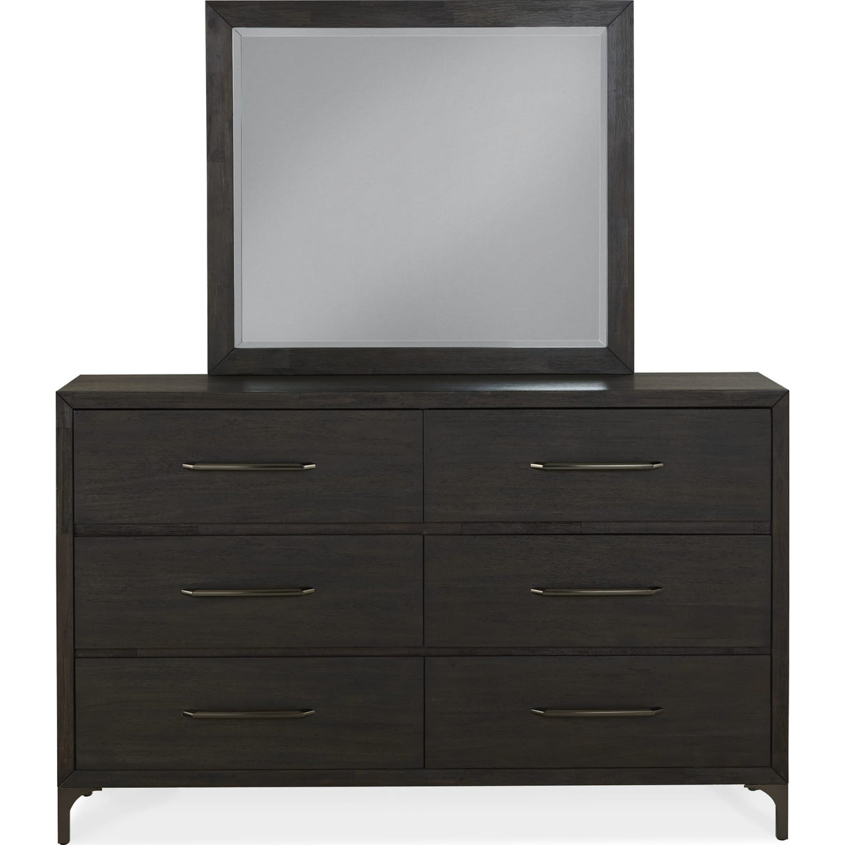 Lucerne Six-Drawer Metal Leg Dresser in Vintage Coffee (2024)