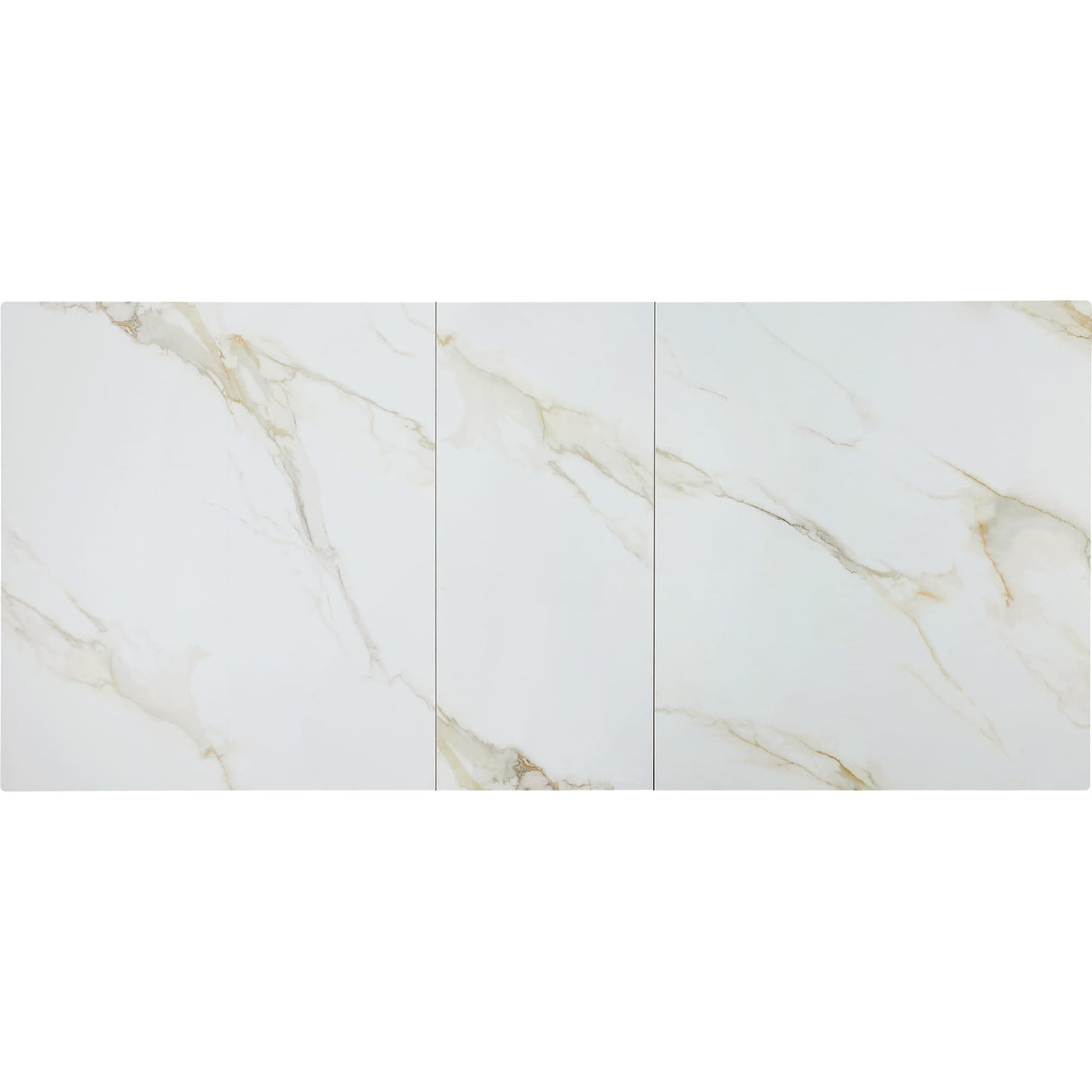 Lucia Extendable Stone Top Metal Leg Dining Table in Polished Cappuccino and Gunmetal