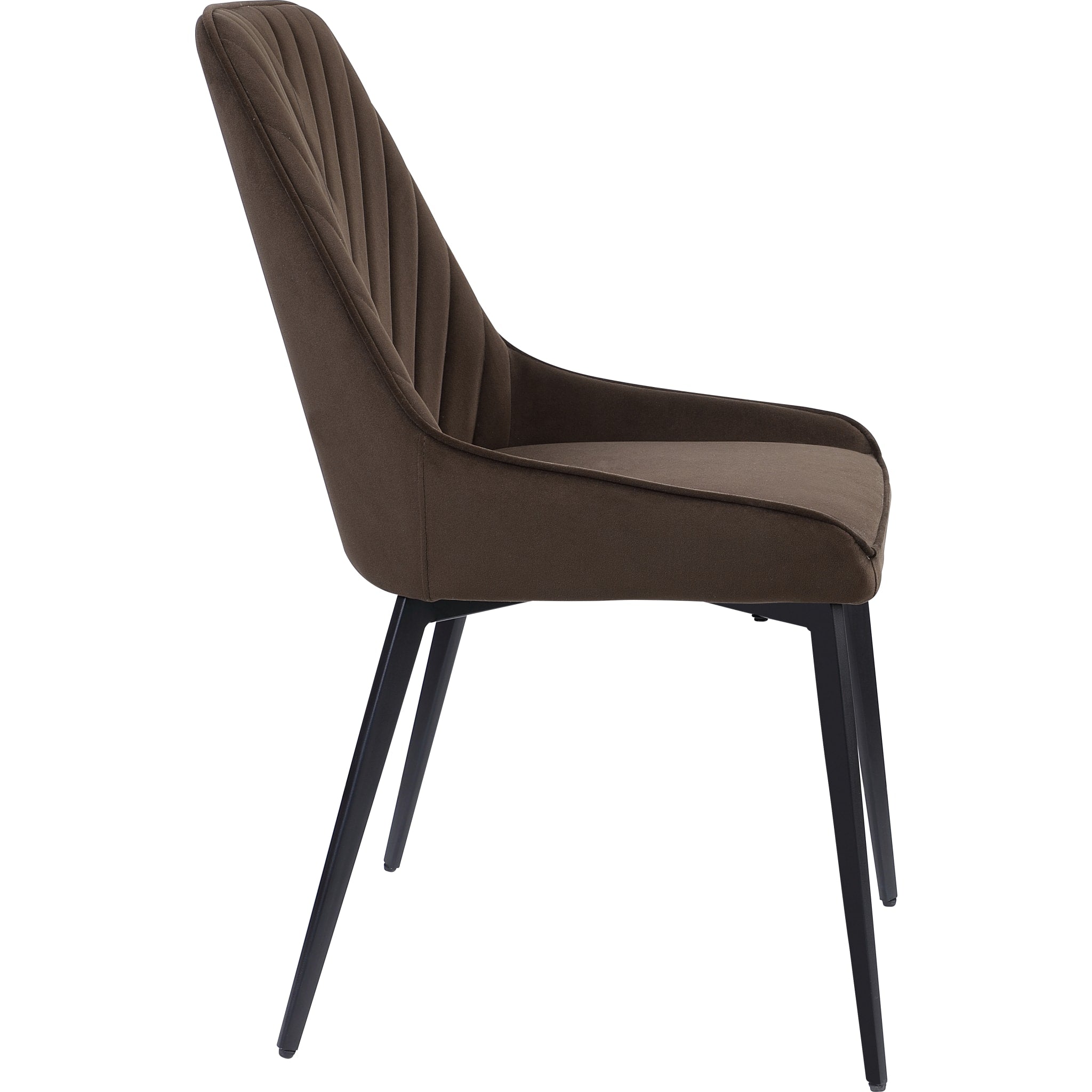 Lucia Metal Leg Upholstered Dining Chair in Penny  Velvet and Gunmetal