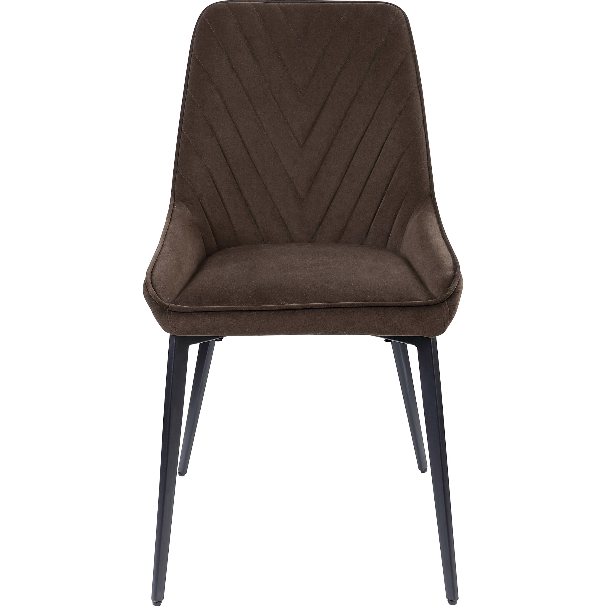 Lucia Metal Leg Upholstered Dining Chair in Penny  Velvet and Gunmetal
