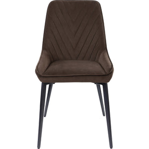 Lucia Metal Leg Upholstered Dining Chair in Penny  Velvet and Gunmetal