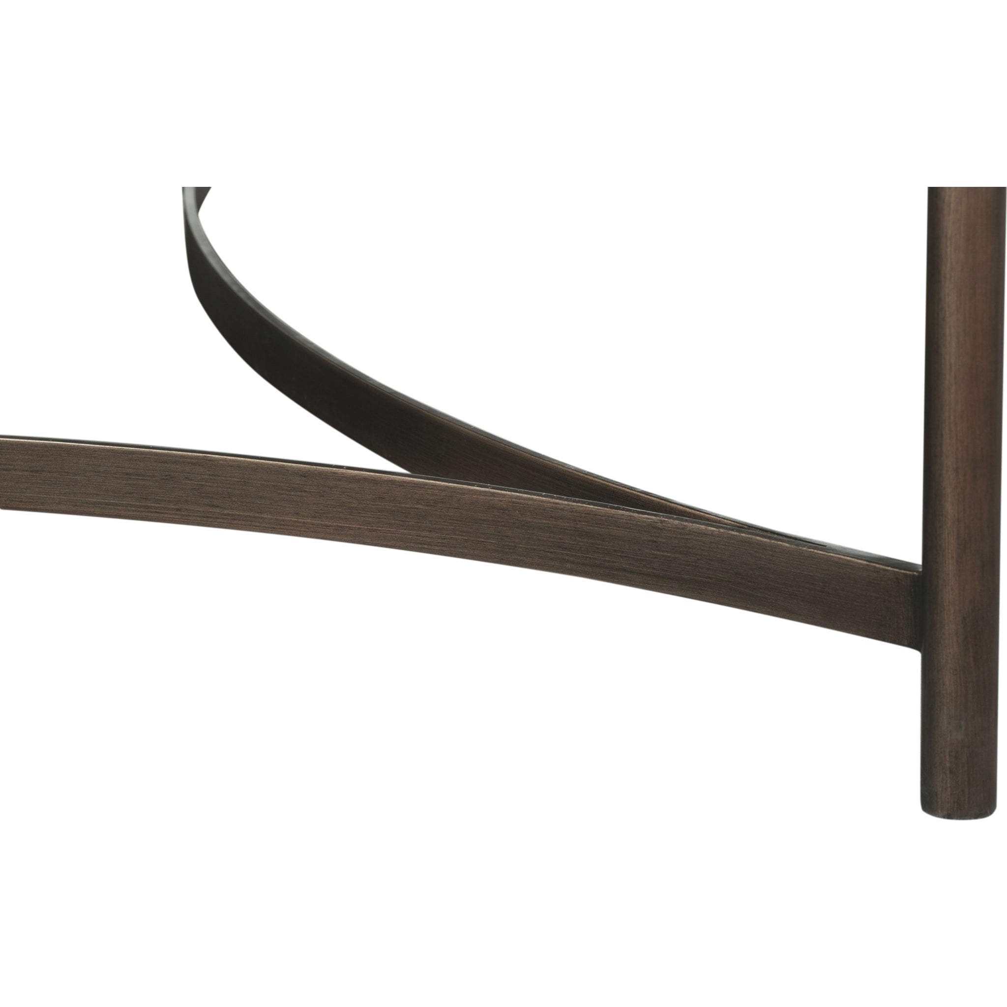 Lyon Round Natural Concrete and Metal Coffee Table