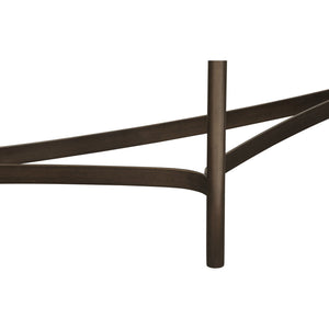 Lyon Semi-circular Natural Concrete and Metal Console Table