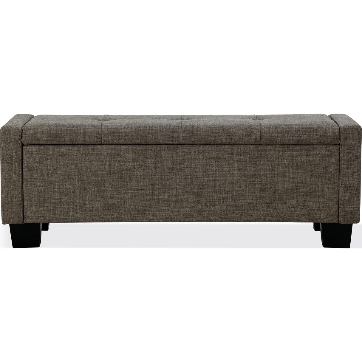 Madeleine Tufted Storage Bench in Dolphin Linen