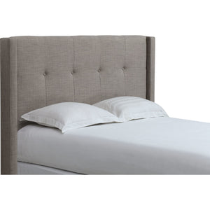 Madeleine Wingback Upholstered Headboard in Dolphin Linen