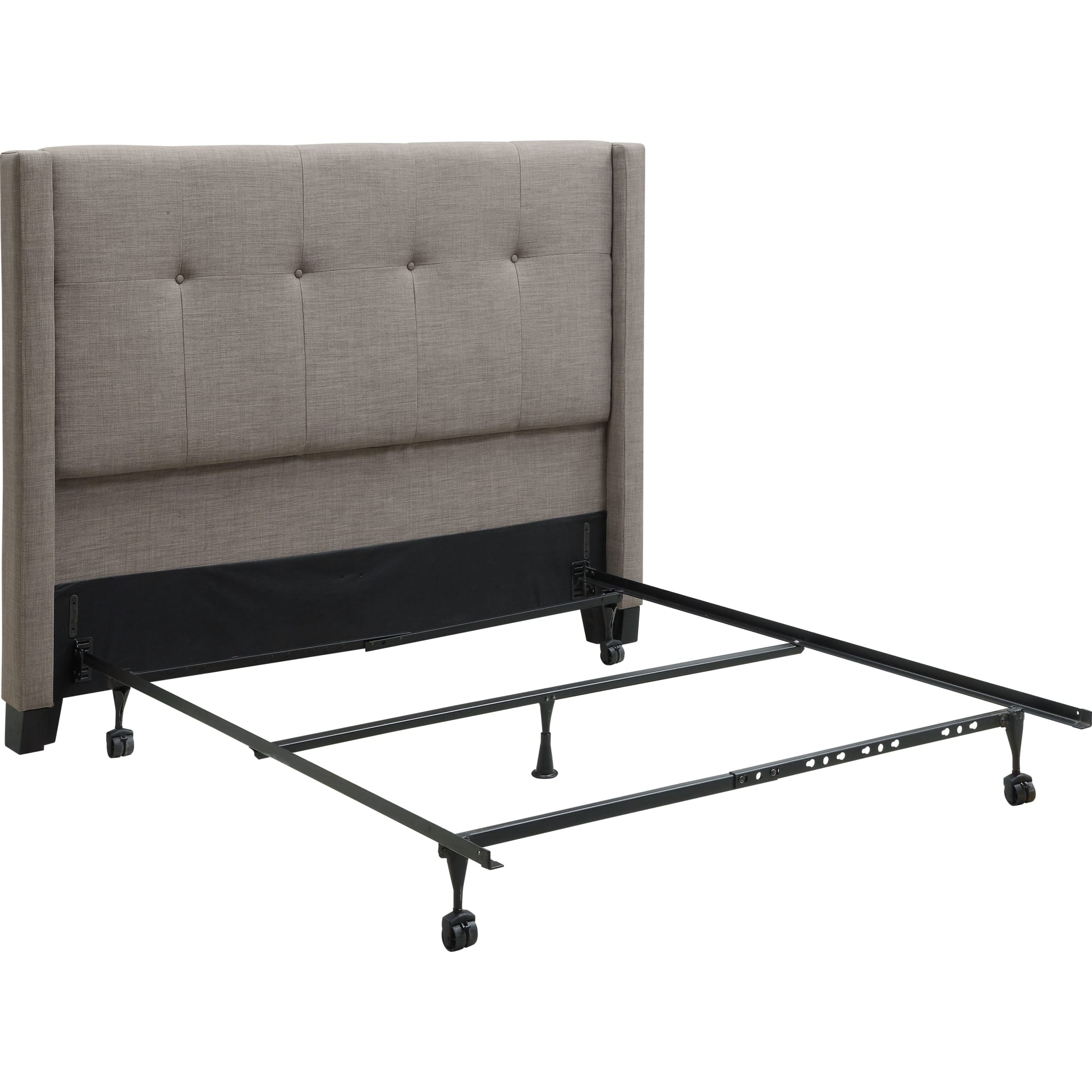 Madeleine Wingback Upholstered Headboard in Dolphin Linen