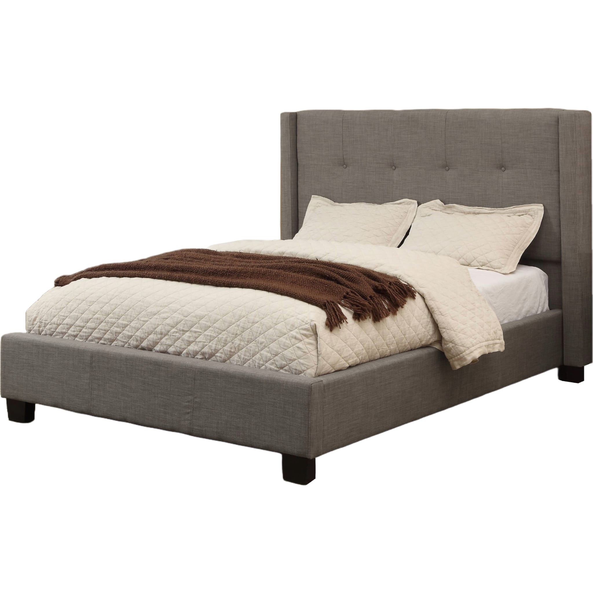 Madeleine Wingback Upholstered Platform Bed