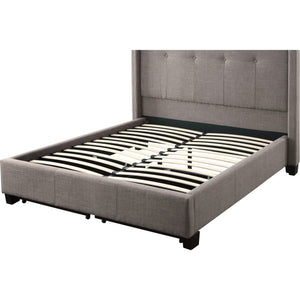 Madeleine Wingback Upholstered Platform Storage Bed