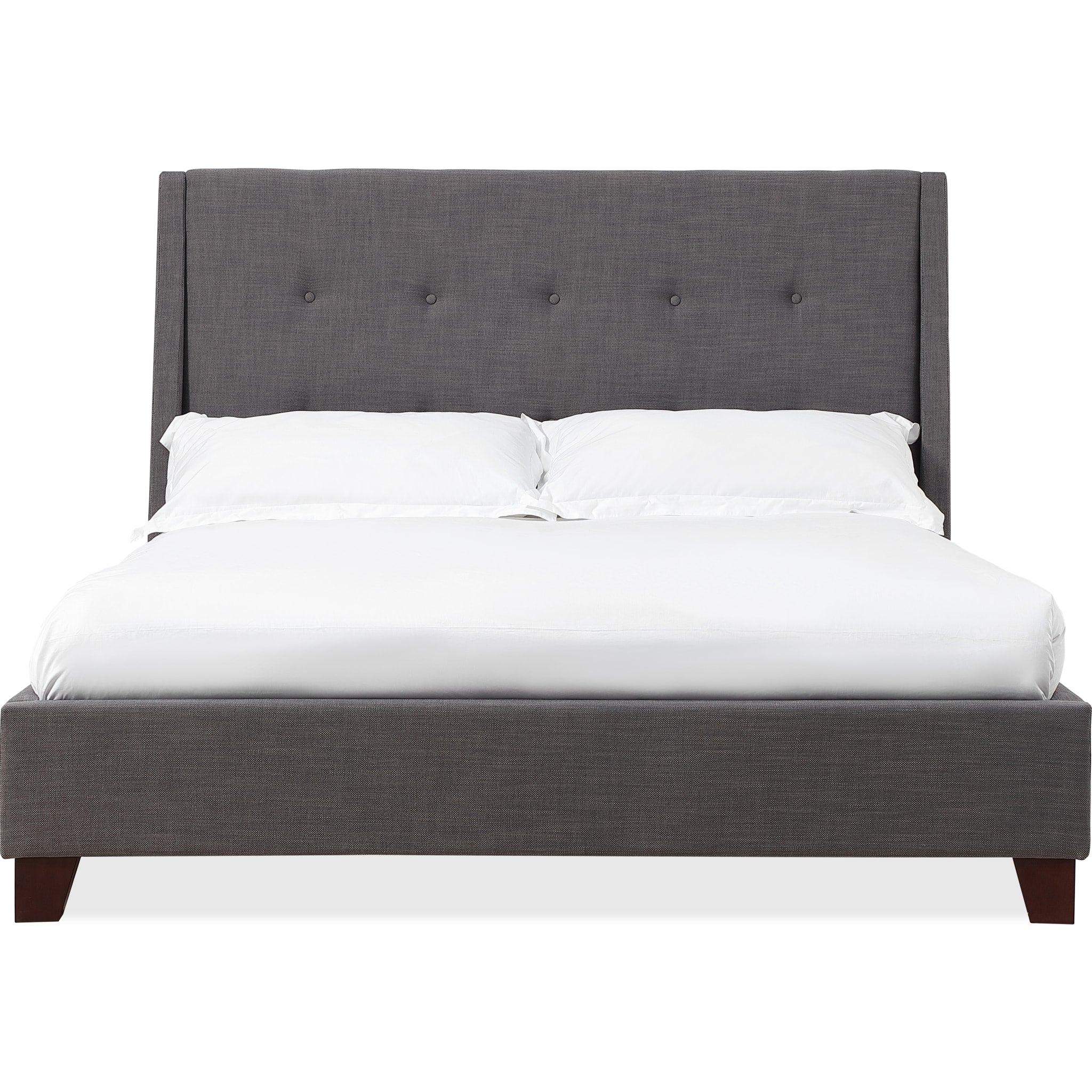 Madera Upholstered Platform Bed in Dark Charcoal
