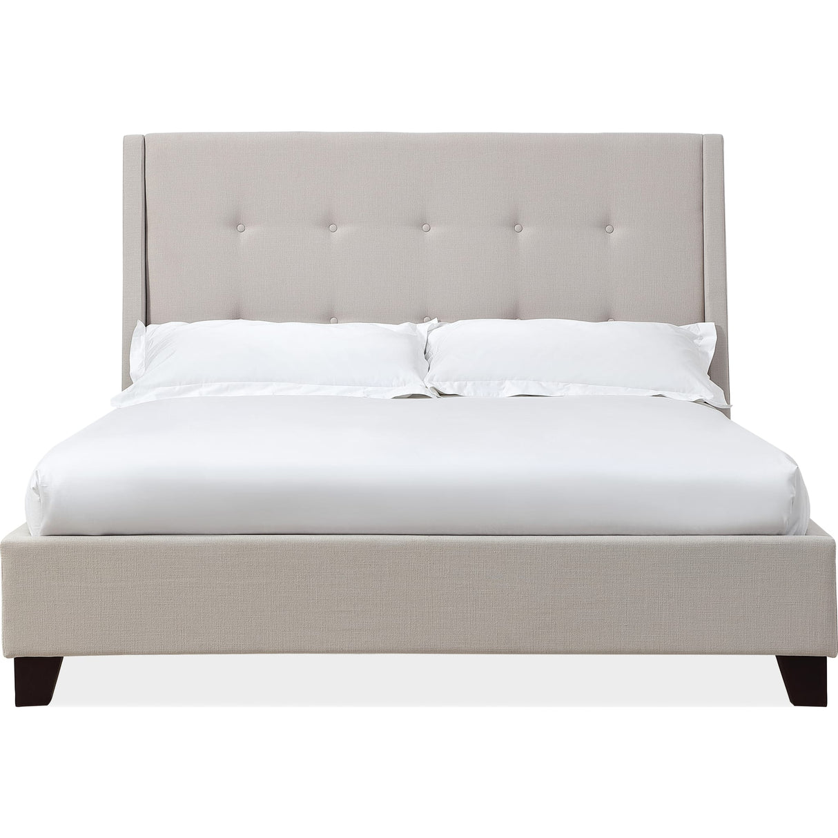 Madera Upholstered Platform Bed in Putty
