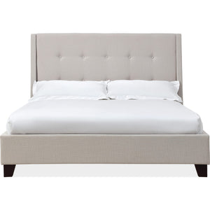 Madera Upholstered Platform Bed in Putty