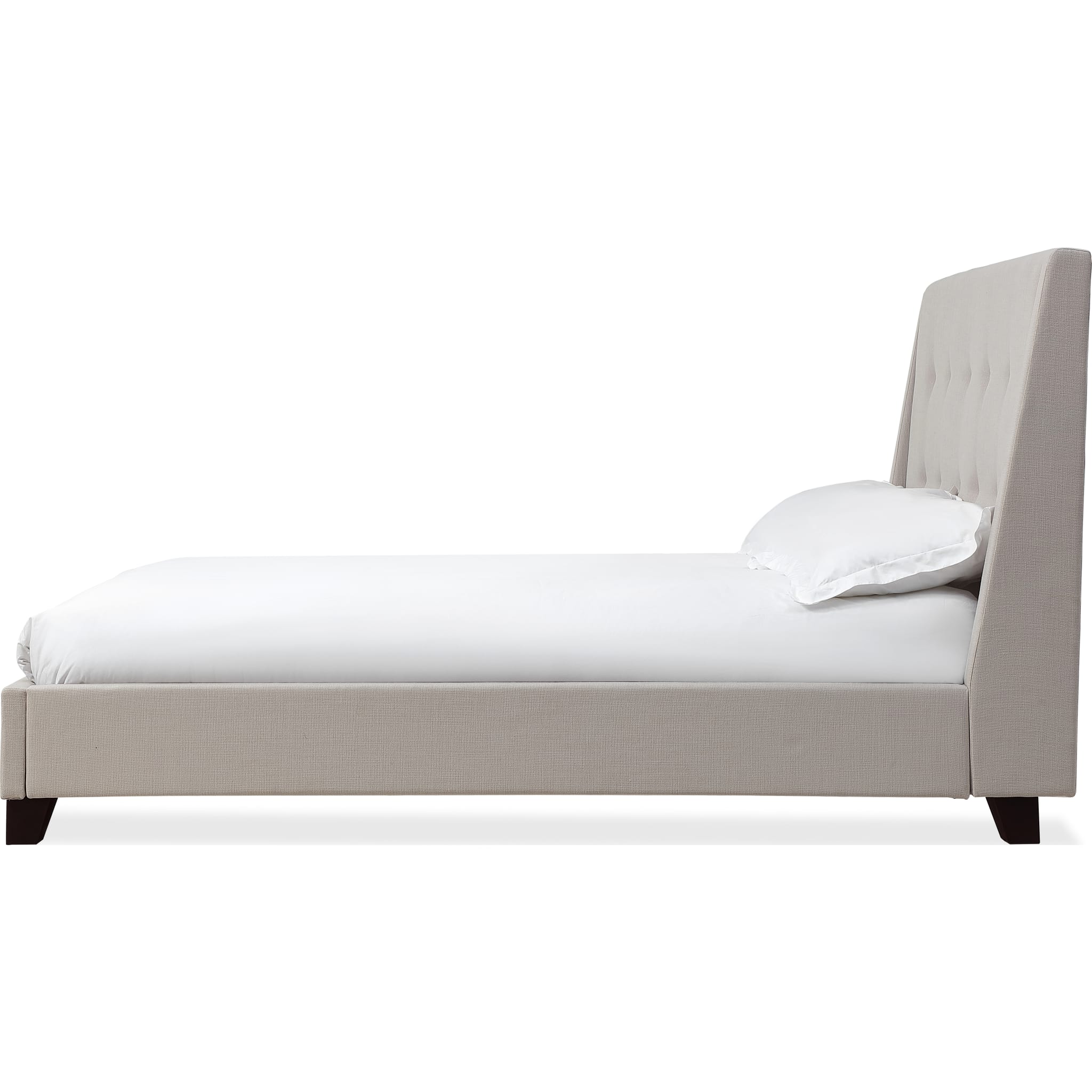 Madera Upholstered Platform Bed in Putty