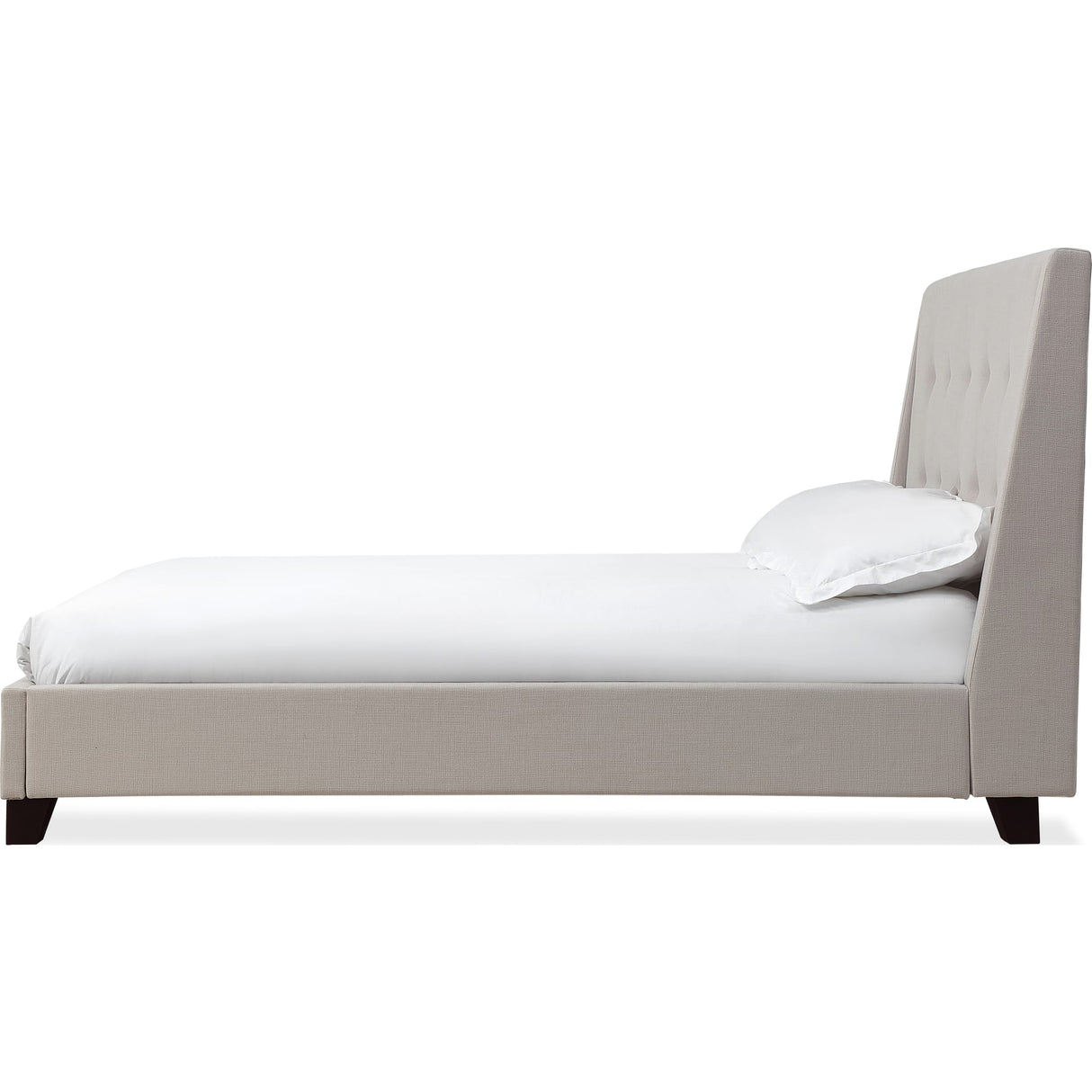 Madera Upholstered Platform Bed in Putty