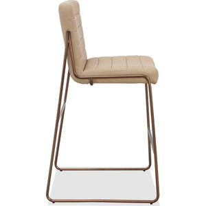 Madison Metal Frame Bar Stool in Honey Synthetic Leather
