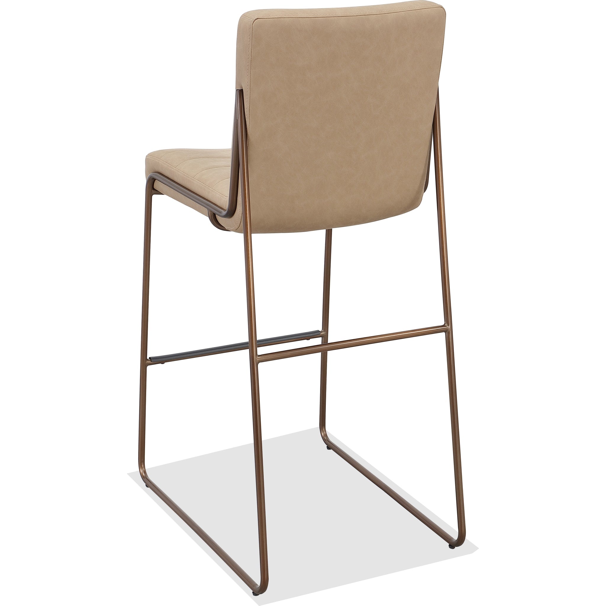 Madison Metal Frame Bar Stool in Honey Synthetic Leather
