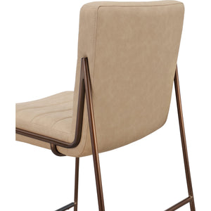 Madison Metal Frame Bar Stool in Honey Synthetic Leather