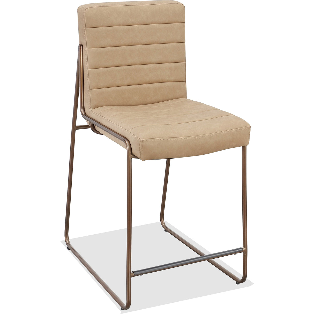 Madison Metal Frame Counter Stool in Honey Synthetic Leather