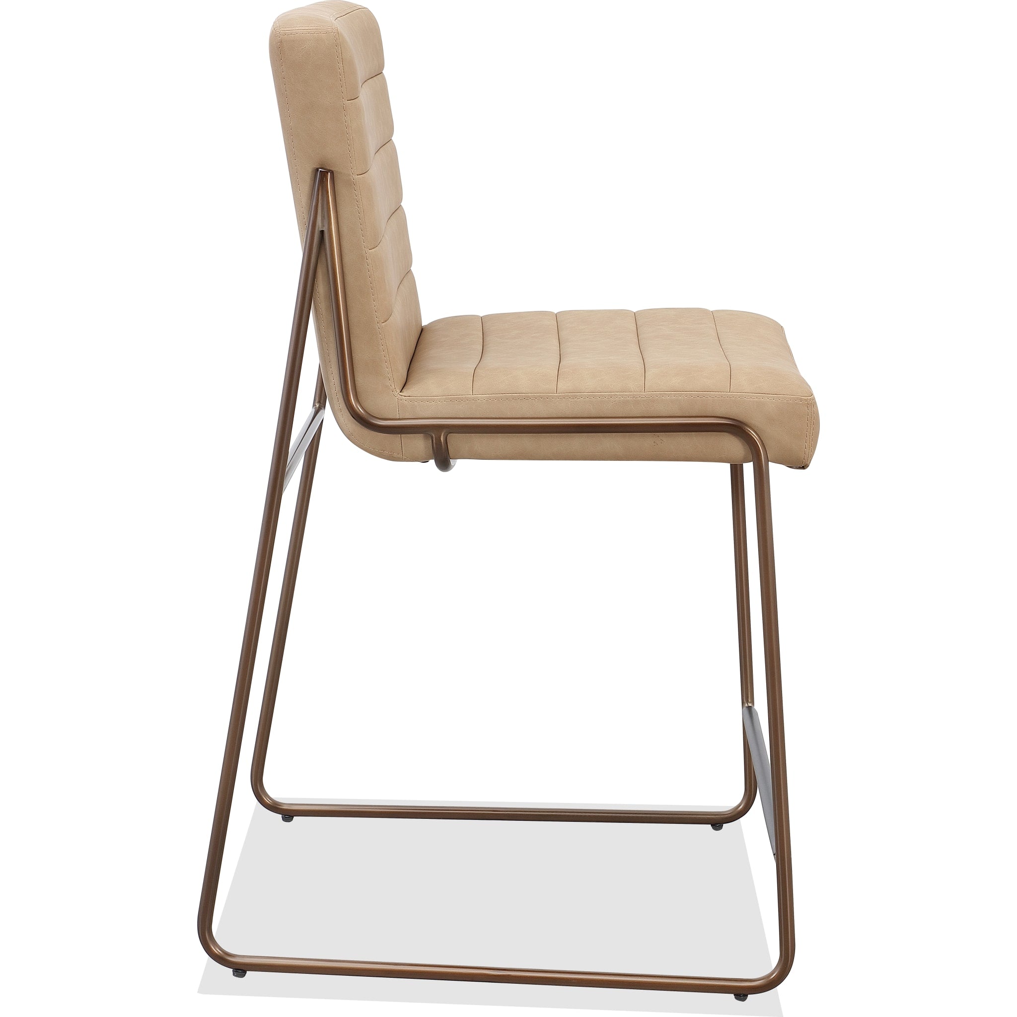 Madison Metal Frame Counter Stool in Honey Synthetic Leather