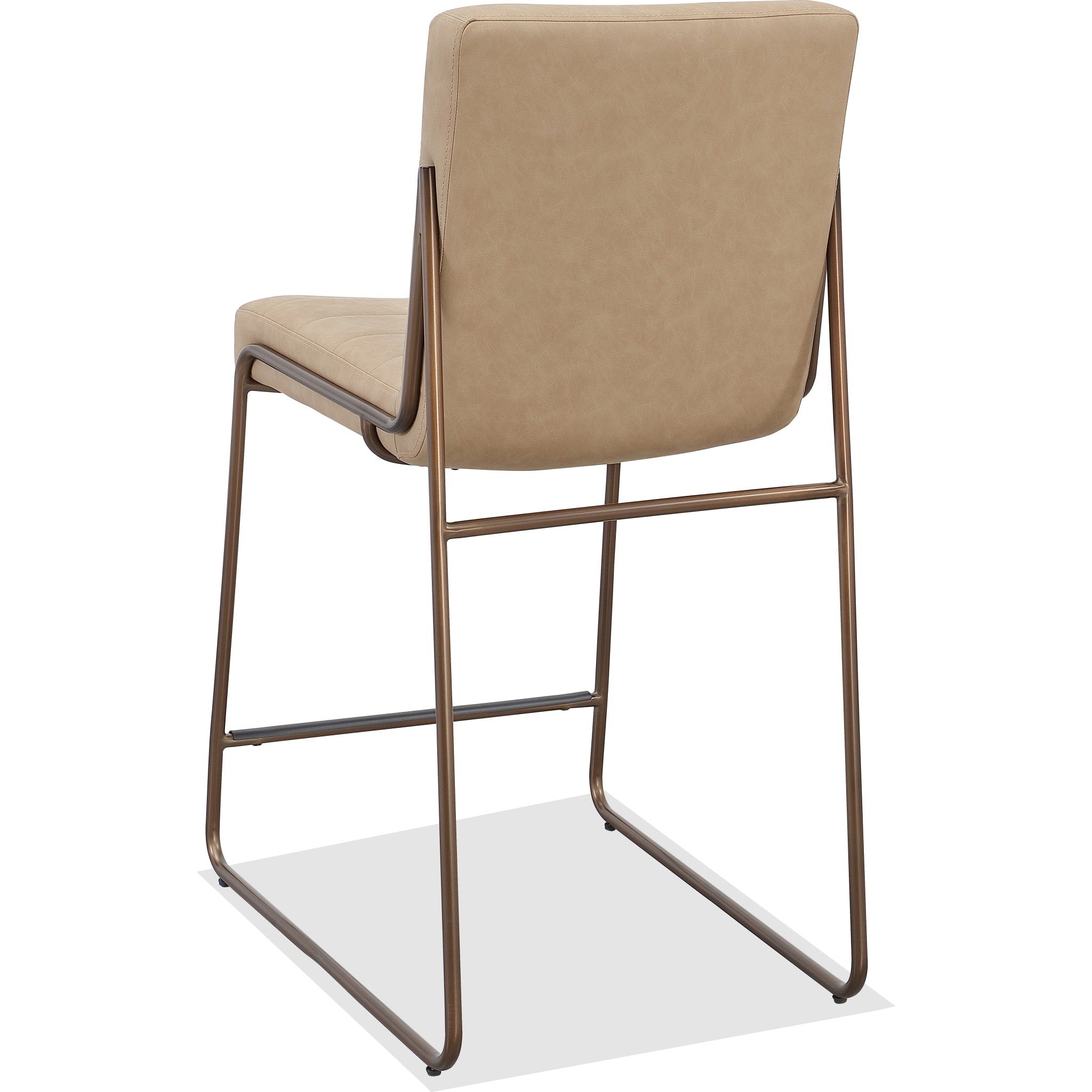 Madison Metal Frame Counter Stool in Honey Synthetic Leather