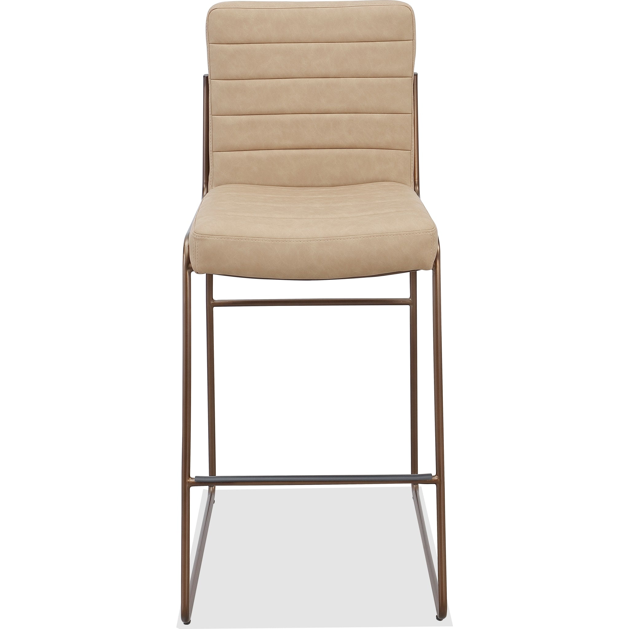 Madison Metal Frame Counter Stool in Honey Synthetic Leather