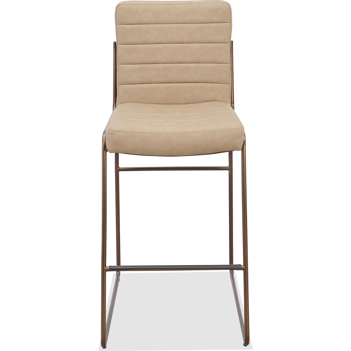 Madison Metal Frame Counter Stool in Honey Synthetic Leather
